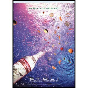 1992 Stolichnaya Vodka Vintage Print Ad Stolar Blast Stoli Wall Art Photo